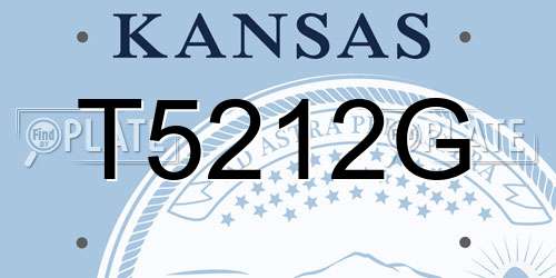 T5212G Kansas License Plate