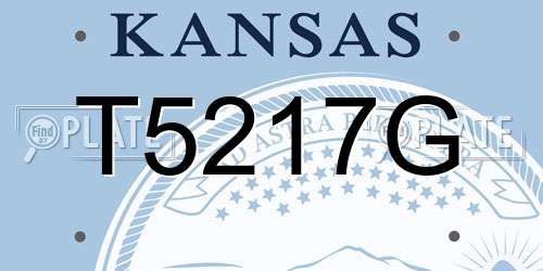 T5217G Kansas License Plate