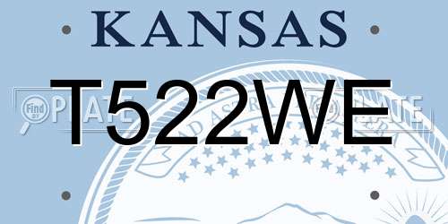 T522WE Kansas License Plate