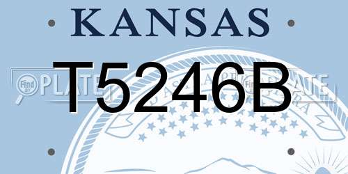 T5246B Kansas License Plate
