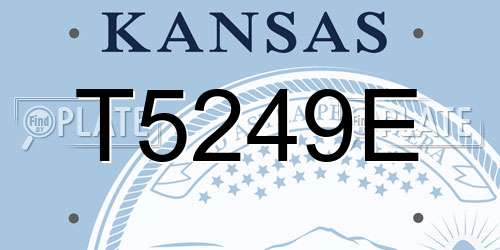 T5249E Kansas License Plate