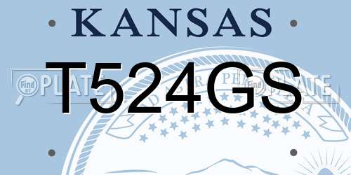 T524GS Kansas License Plate