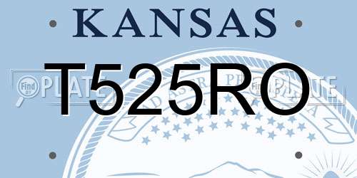 T525RO Kansas License Plate