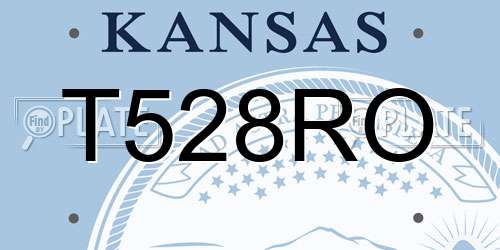 T528RO Kansas License Plate