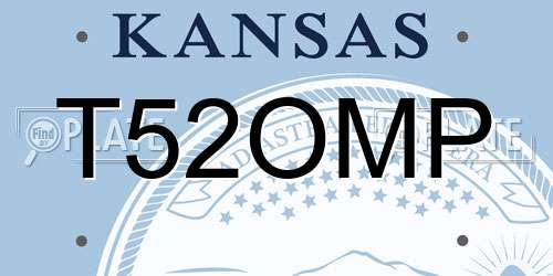 T52OMP Kansas License Plate