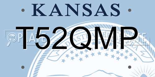 T52QMP Kansas License Plate