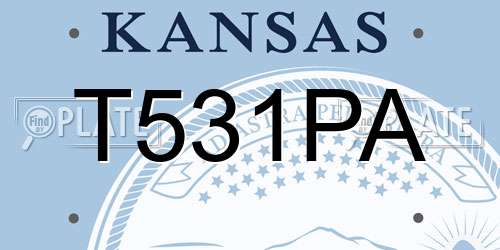 T531PA Kansas License Plate