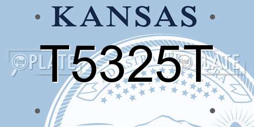 T5325T Kansas License Plate