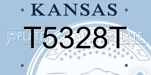 T5328T Kansas License Plate