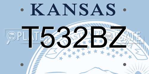 T532BZ Kansas License Plate