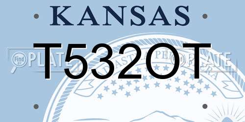 T532OT Kansas License Plate