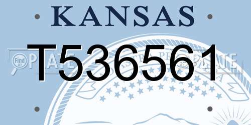 T536561 Kansas License Plate