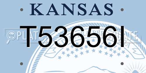 T53656I Kansas License Plate