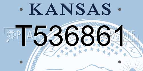 T536861 Kansas License Plate
