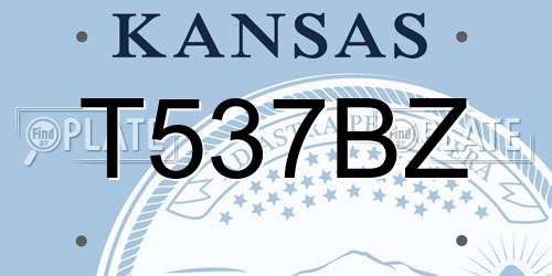 T537BZ Kansas License Plate