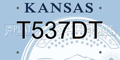 T537DT Kansas License Plate