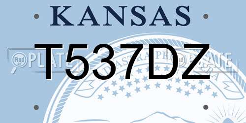 T537DZ Kansas License Plate