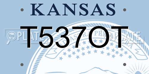 T537OT Kansas License Plate