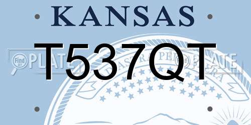 T537QT Kansas License Plate