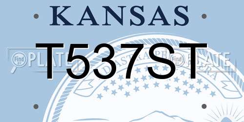 T537ST Kansas License Plate