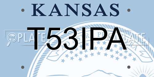 T53IPA Kansas License Plate
