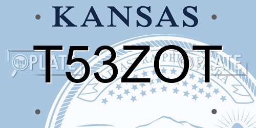T53ZOT Kansas License Plate