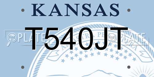 T540JT Kansas License Plate