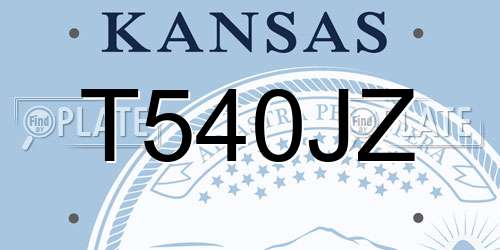 T540JZ Kansas License Plate