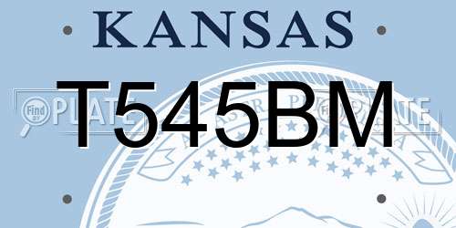 T545BM Kansas License Plate