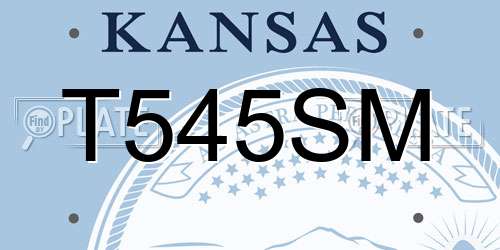 T545SM Kansas License Plate