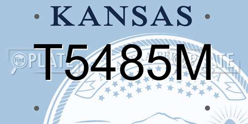 T5485M Kansas License Plate
