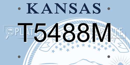 T5488M Kansas License Plate