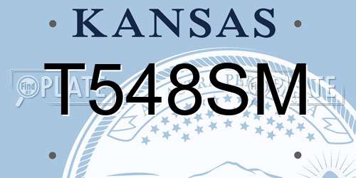 T548SM Kansas License Plate