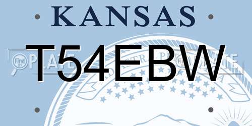 T54EBW Kansas License Plate