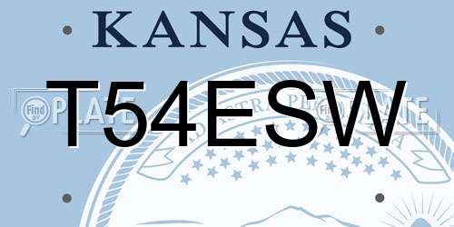 T54ESW Kansas License Plate