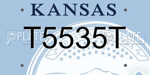 T5535T Kansas License Plate