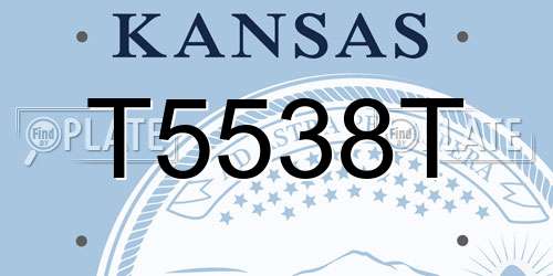 T5538T Kansas License Plate