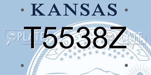 T5538Z Kansas License Plate