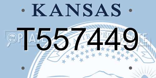 T557449 Kansas License Plate