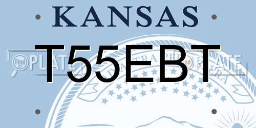 T55EBT Kansas License Plate