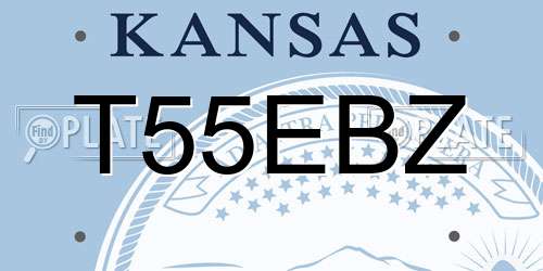 T55EBZ Kansas License Plate