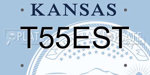 T55EST Kansas License Plate