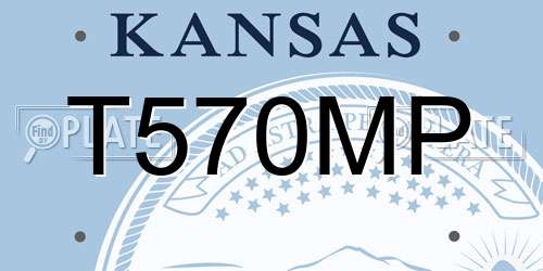 T570MP Kansas License Plate