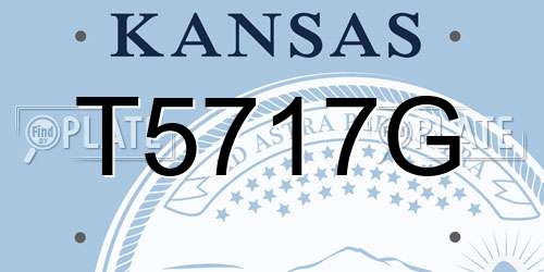 T5717G Kansas License Plate
