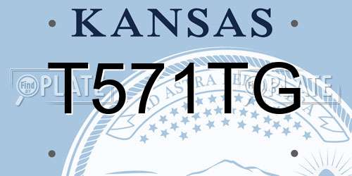 T571TG Kansas License Plate
