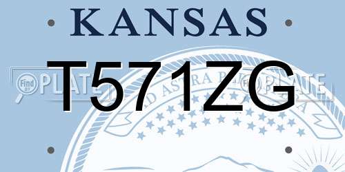 T571ZG Kansas License Plate