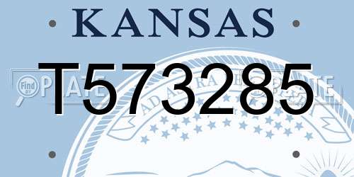 T573285 Kansas License Plate