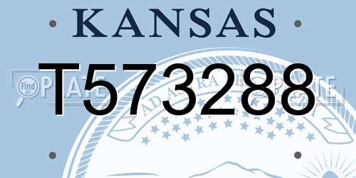 T573288 Kansas License Plate