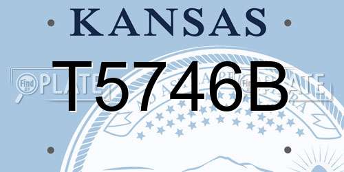 T5746B Kansas License Plate