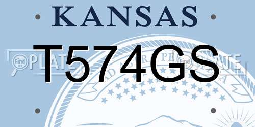 T574GS Kansas License Plate